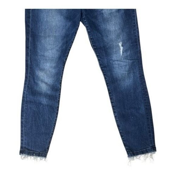 Kut From The Kloth DONA Ankle Skinny Blue Jeans Size 6 Distressed Cotton Stretch - Picture 3 of 11